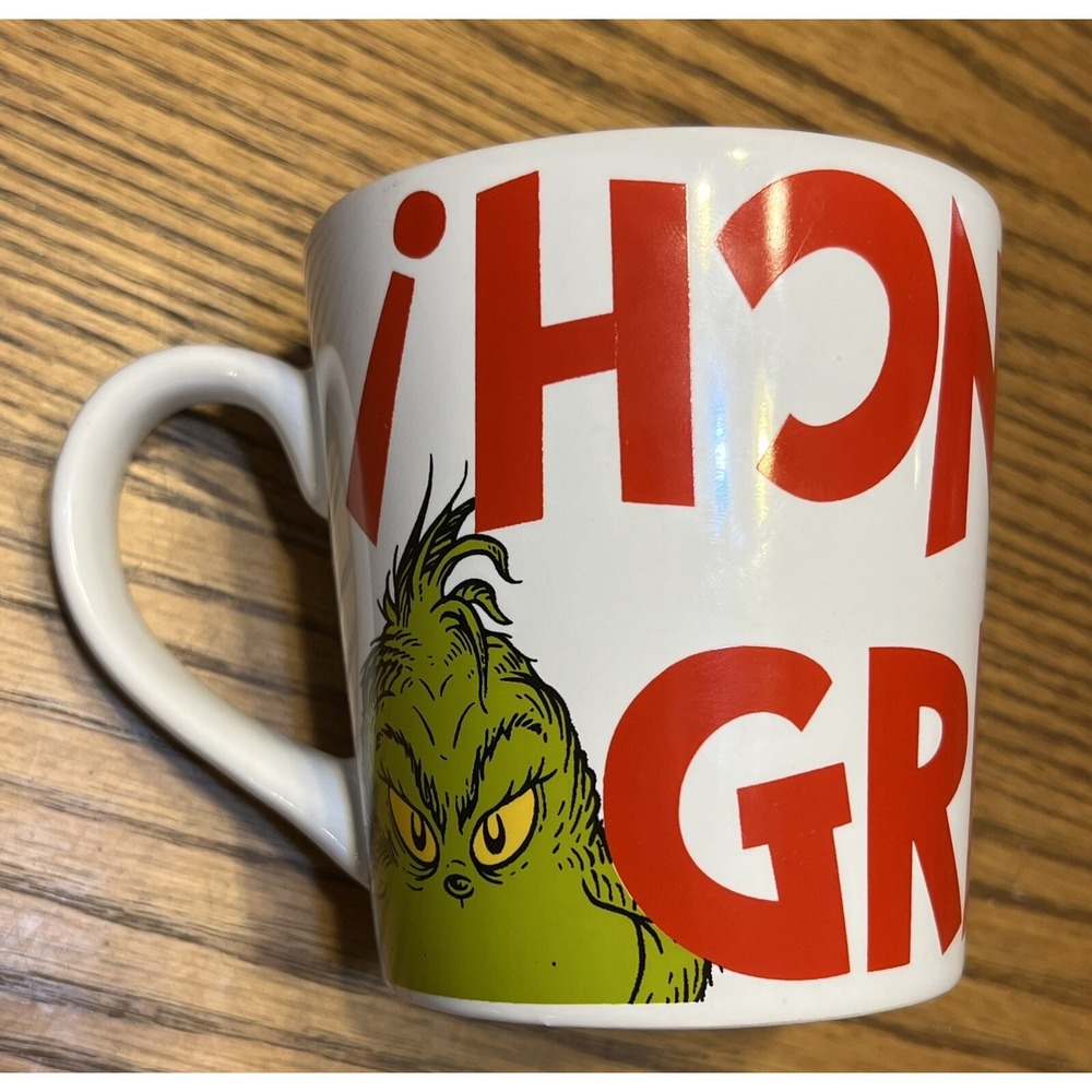 Dr. Seuss The Grinch 65th Ann. Upside‎ Down Right Side Up 18oz Ceramic Mug Cup